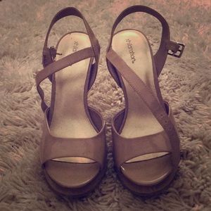 Nude high heel sandals